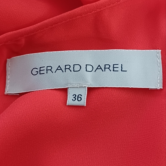 Gerald Darel 100% Silk Colorful Cinched Waist Above The Knee Dress - Picture 11 of 16